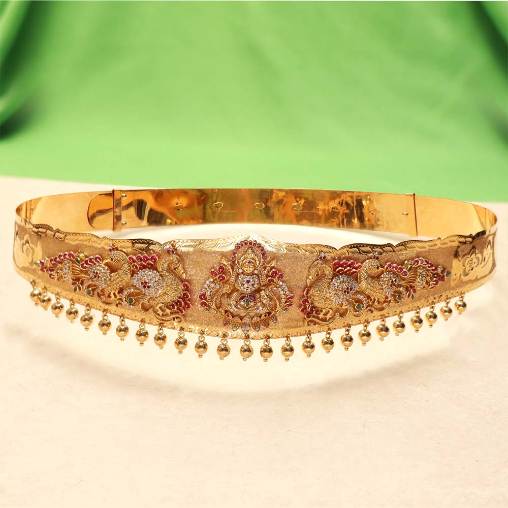 Buy 22Kt Gold Peacock Design Diamond Vaddanam 213VG20 Online from Vaibhav  Jewellers