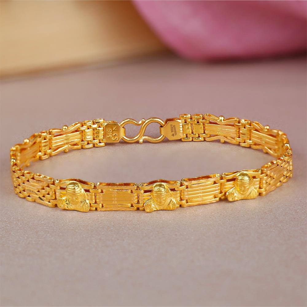 750/000 GG, 20 g. Bracelet with round and oval anchor li… | Drouot.com