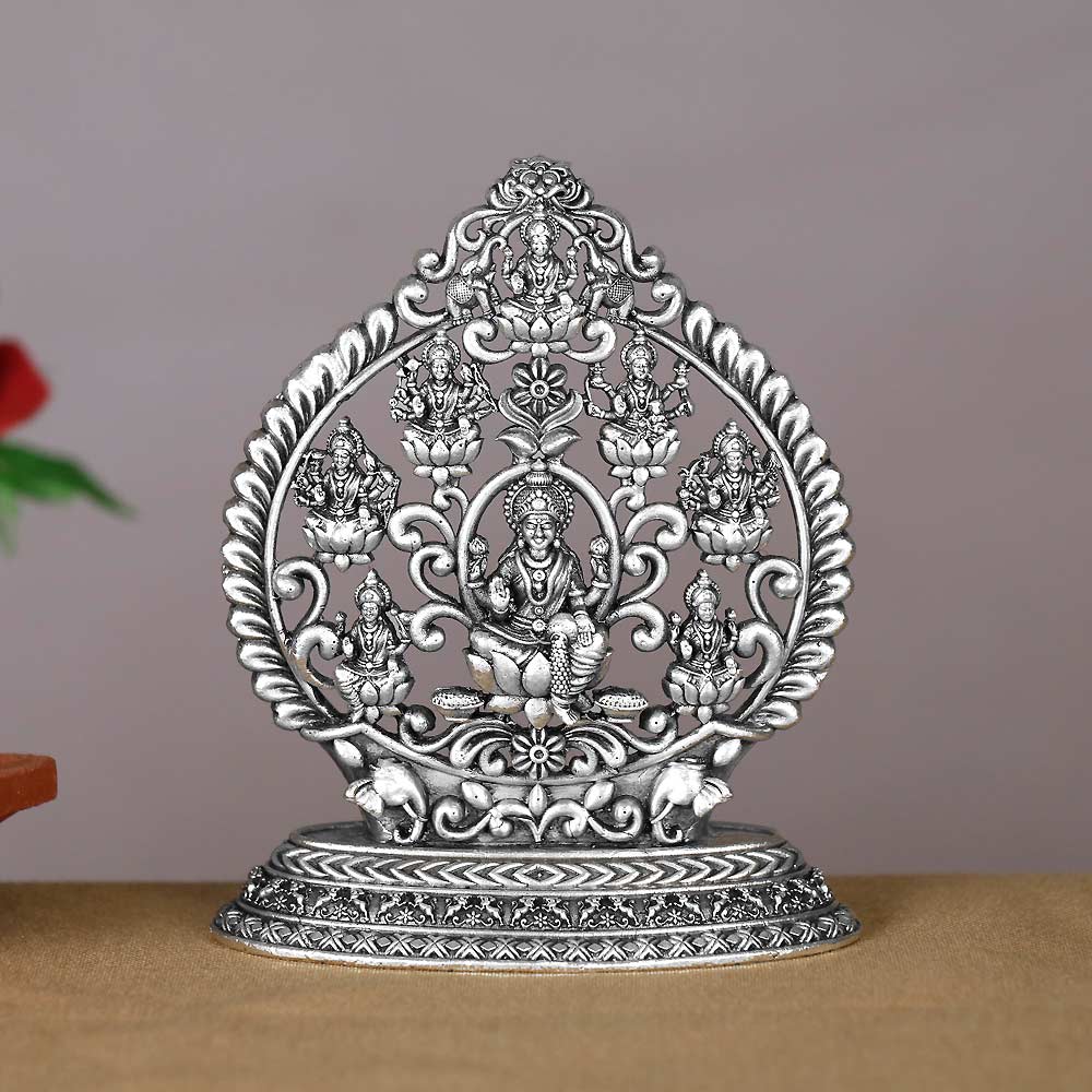 Buy Silver Antique Goddess Ashtalakshmi Idol 351VA4786 Online from ...
