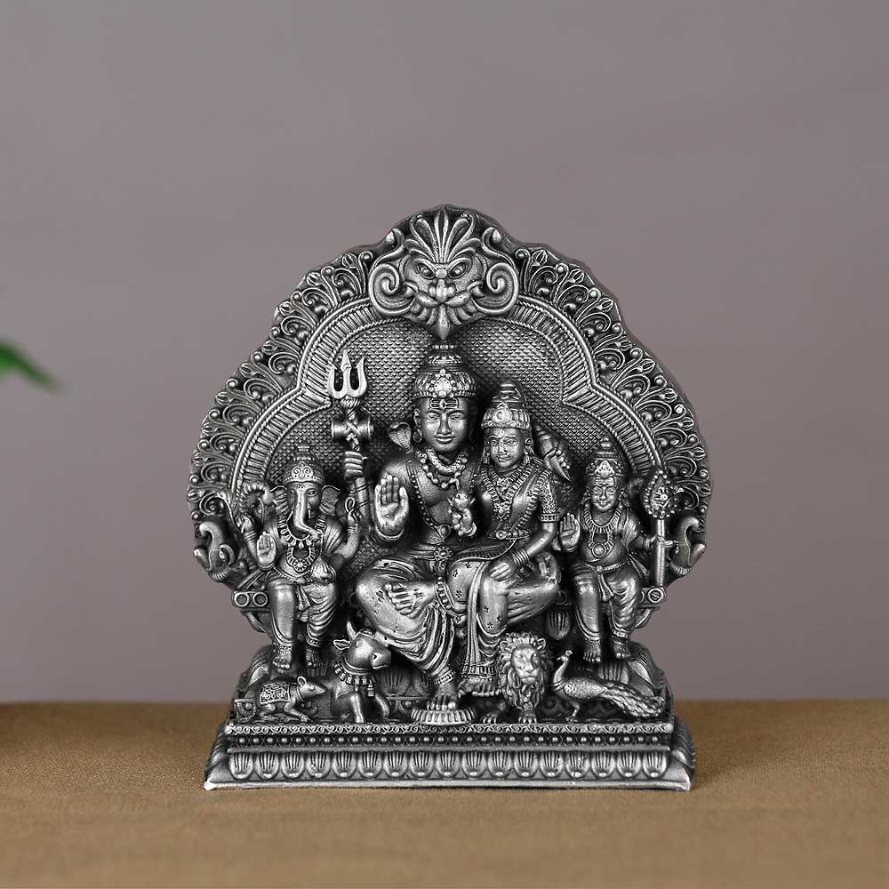 Buy Silver Antique Lord Shiva 3D Idol 351VA7270 Online from ...