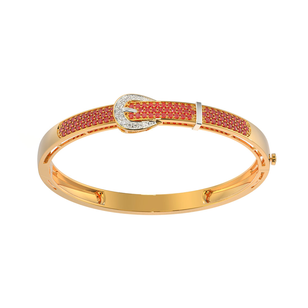 Buy 18Kt Diamond Belt Design Ladies Bracelet 177G1253 Online from ...