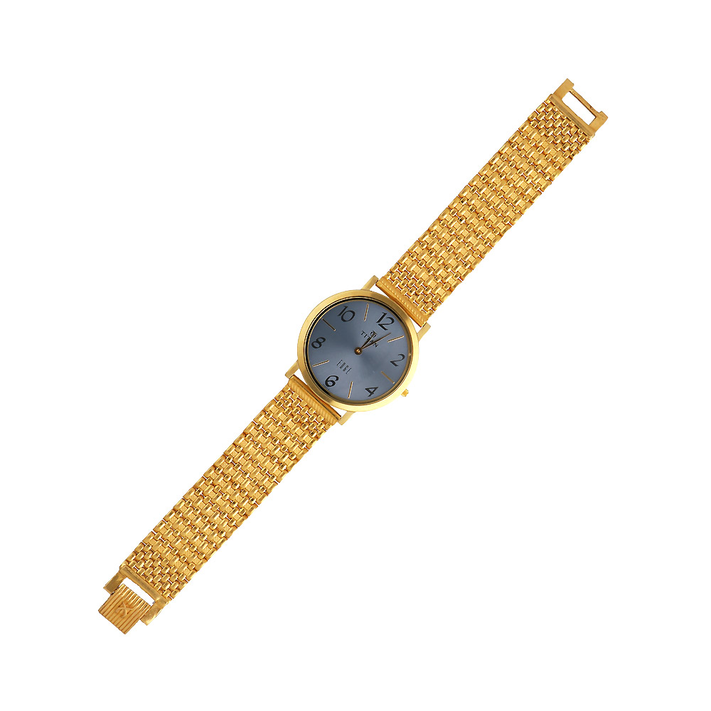 LSR1228-Black Gold Date Functioning WRIST WATCH + Bold designer gold plated  bracelet, Best selling Boys