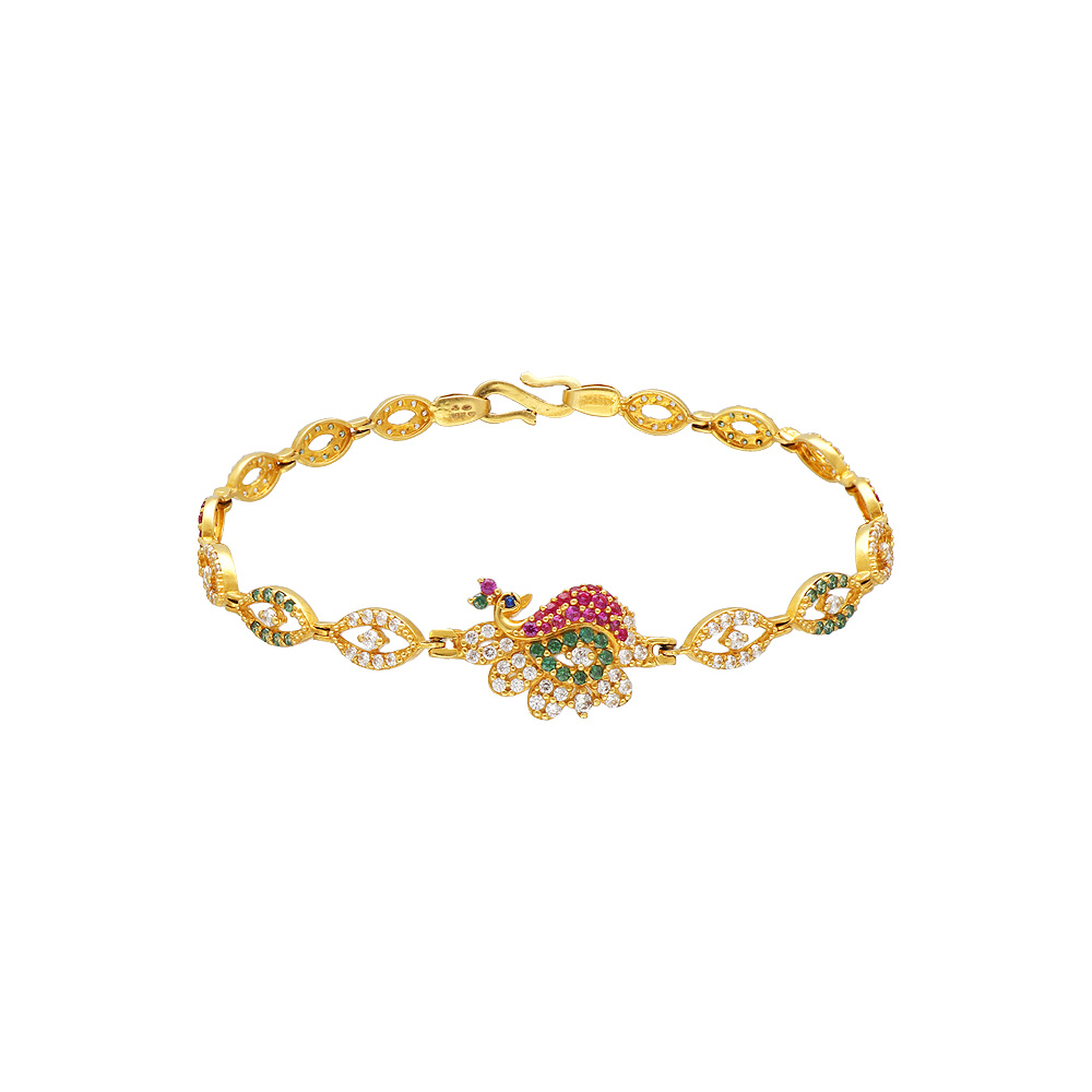 Peacock Gold Plated Temple Jewellery Bangles Gold Bracelet For Women  Fashionable Wedding Gift, Yellow Color NJGB278 From Nice_jewel, $6.14 |  DHgate.Com