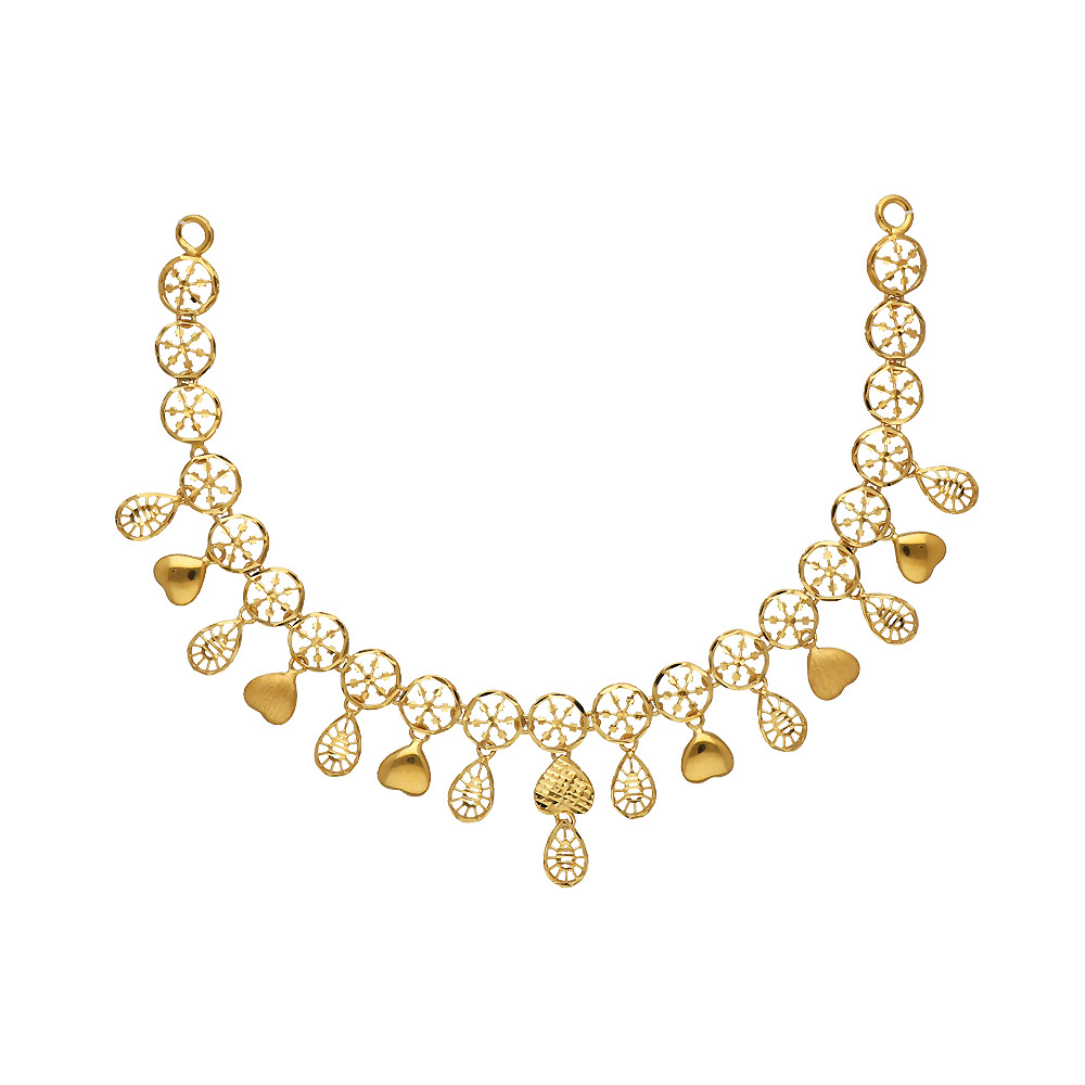 Buy Beautiful Dubai Jewellery 1 gram Gold Bridal Wear Dubai Gold Choker  Necklace Set
