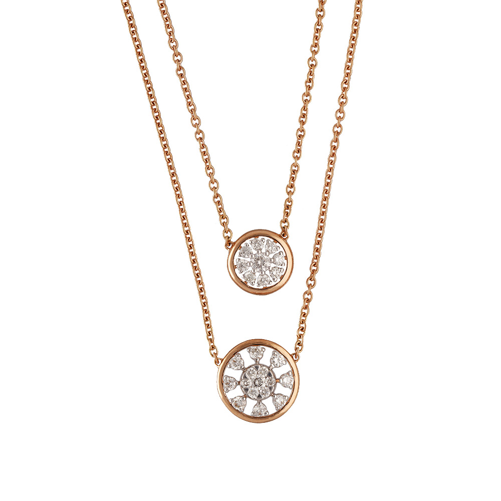 Three Stone Bezel Set Simulated Diamond Necklace | Vansweden Jewelers