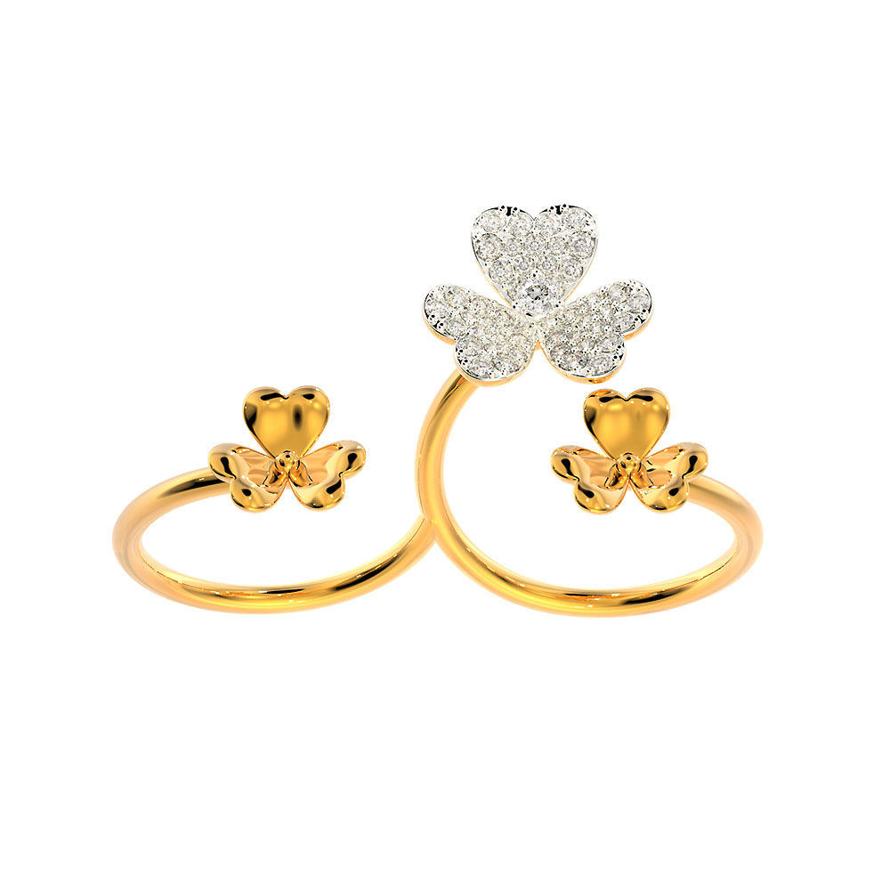 Diva Design Double Criss-Cross Diamond Ring White and Yellow Gold - Diva  Diamonds and Jewels Santa Fe