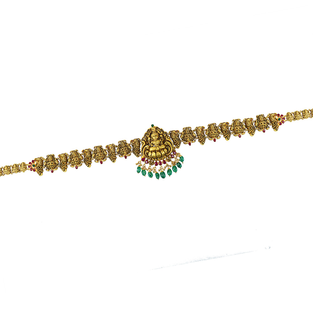 Buy 22Kt Antique Gold Ashta Lakshmi Baby Vaddanam 58VG742 Online ...