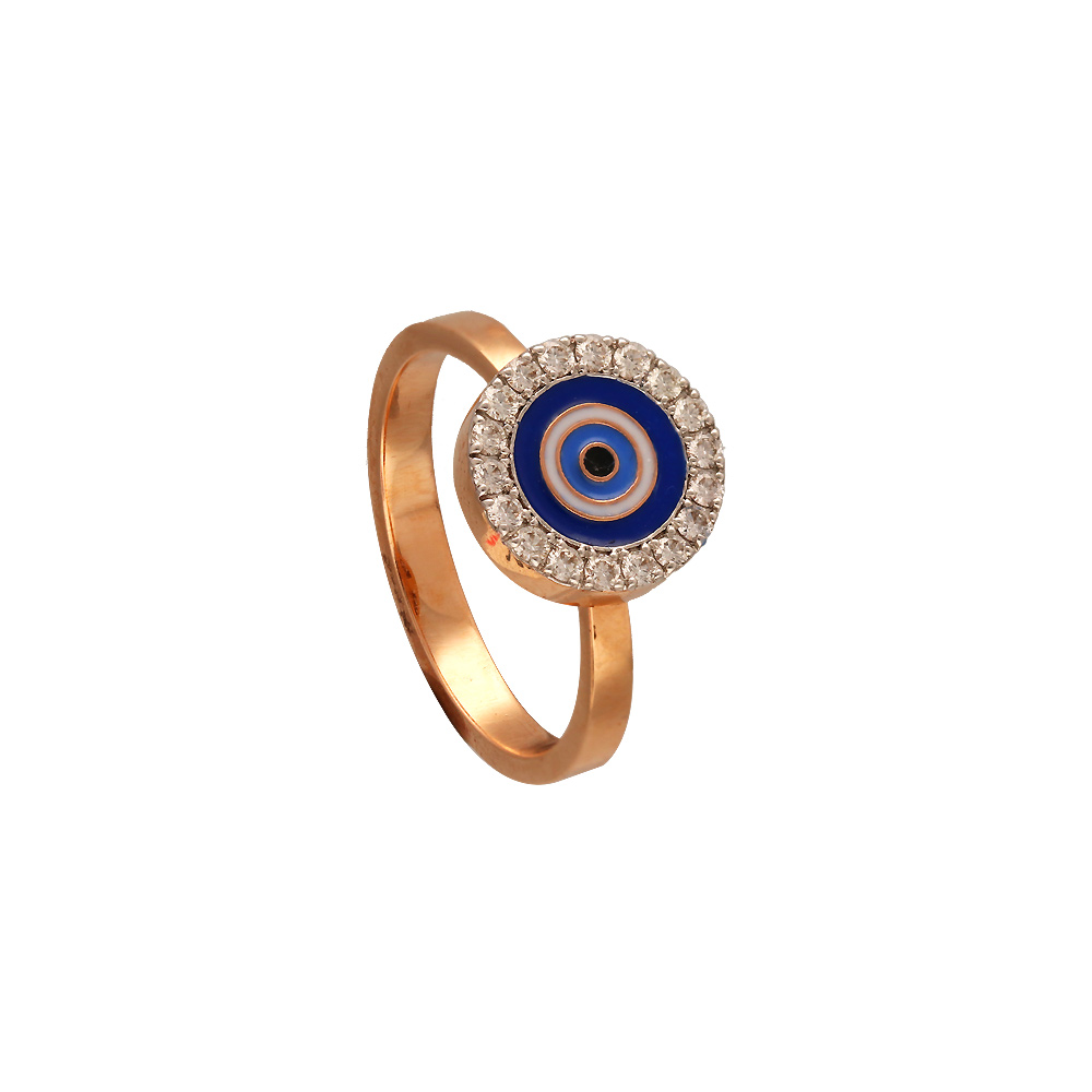 Buy Gold Plated Handcrafted Brass Evil Eye Ring | KV_Pr_Ring/KISH1 | The  loom