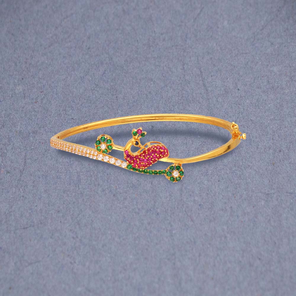 22kt radiant peacock design gold bracelet 54vg5882 54vg5882