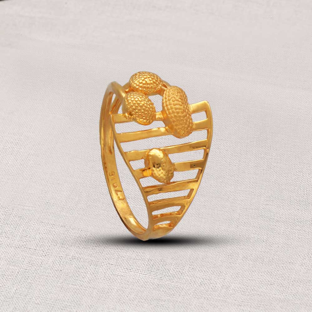 22Kt Plain Gold Lightweight Ring (1.850 Grams) for Women | Mohan Jewellery