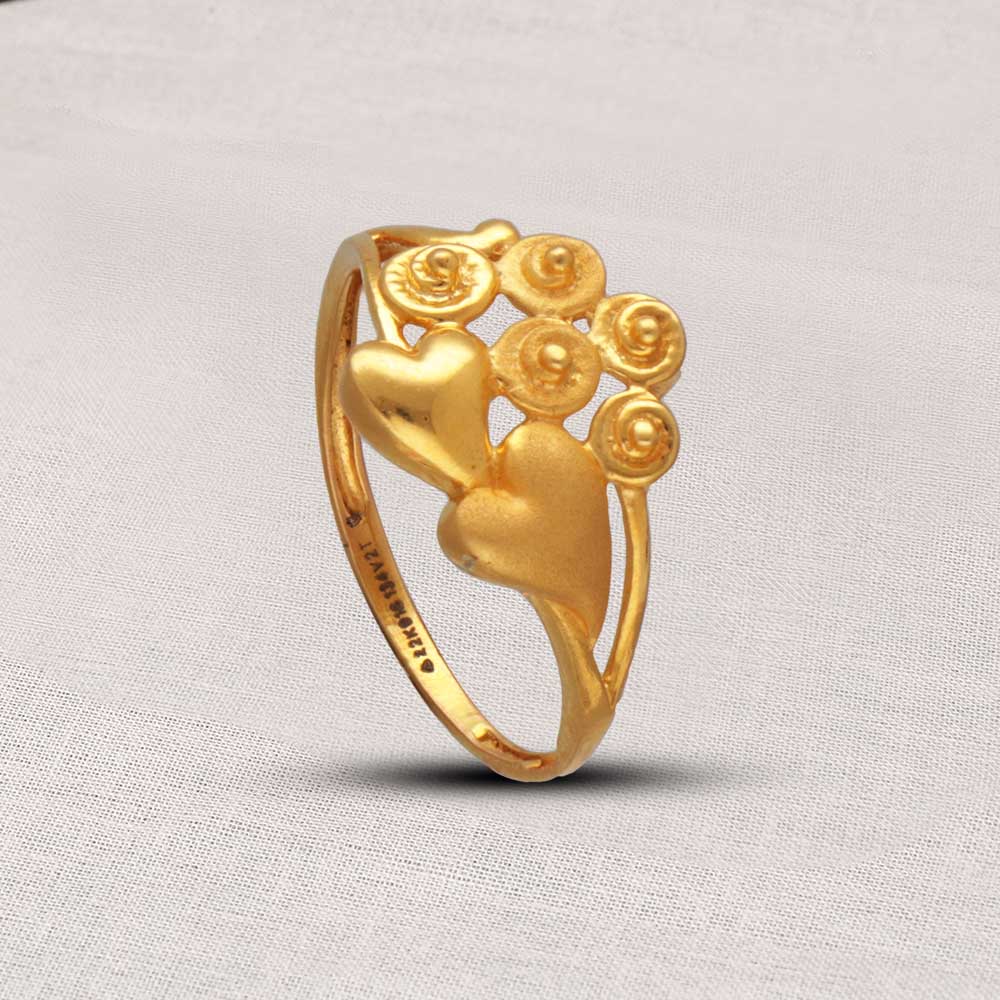 Buy 22Kt Twin Heart Gold Ring For Women 97VM5295 Online from Vaibhav  Jewellers