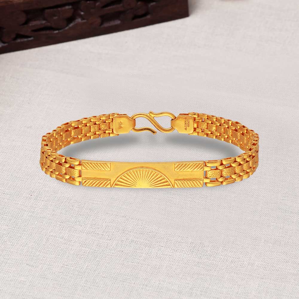 Buy quality Delightful 22Karat Gold Bracelet For Men in Pune