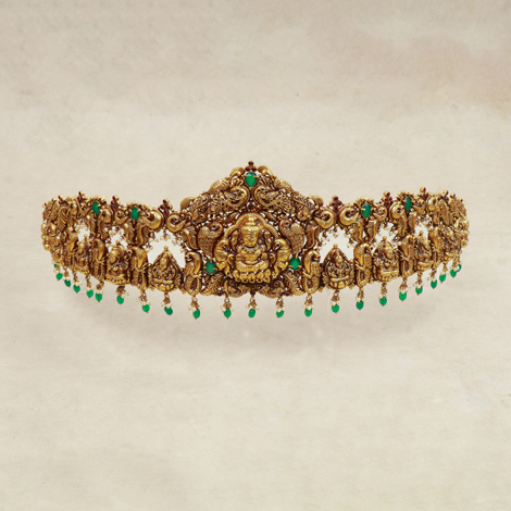 Golden Artificial Jewelry Antique Nakshi Vaddanam Designs at Rs 4500/piece  in Chennai
