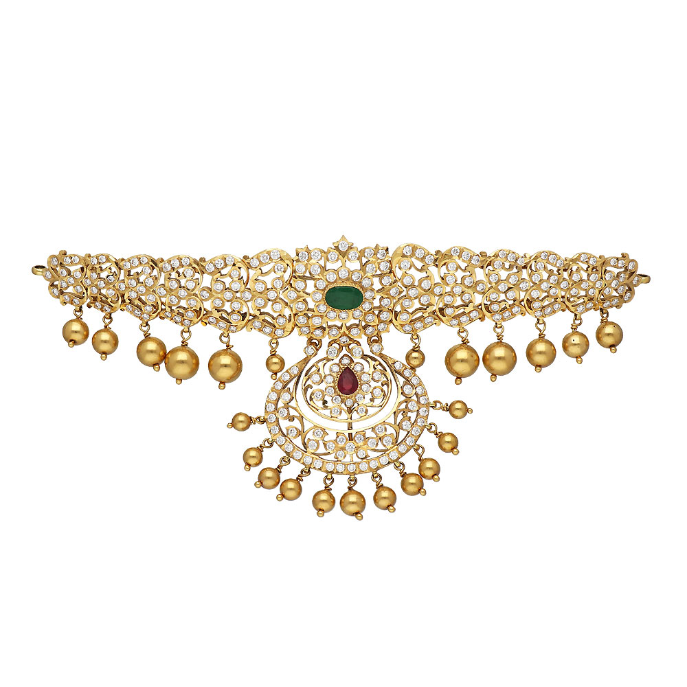 14k Yellow Gold 4.25ctw Diamond Choker 1 Line Tennis W Emerald Cut Diamond  Necklace - 001-165-02183