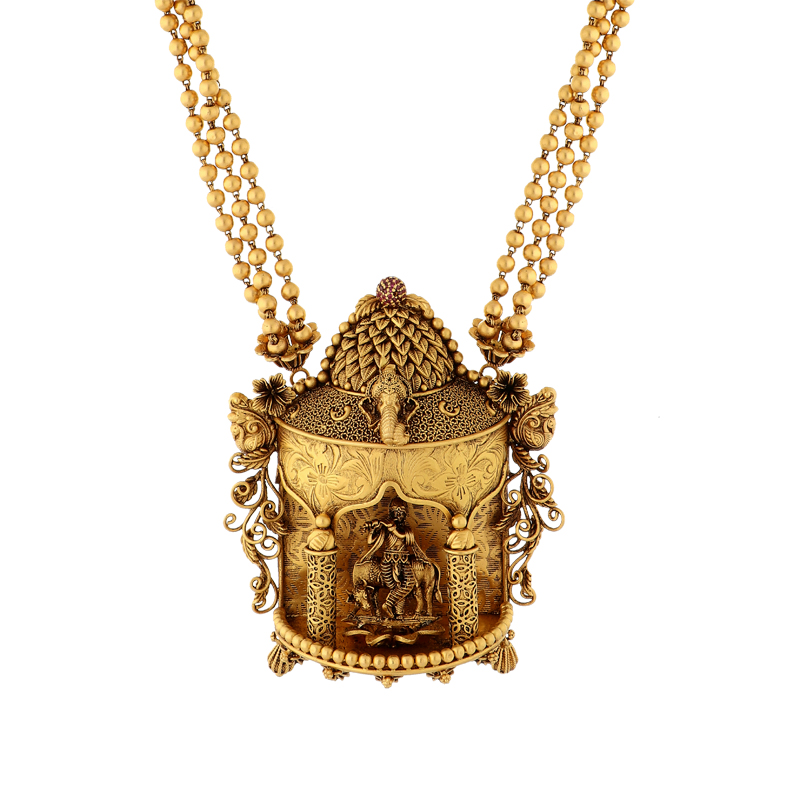 Victorian Gold & Gilt Locket & Chain - Chilton's Antiques
