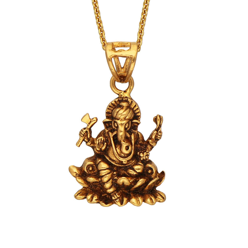 Buy antique lord ganesH gold pendant 127vg3817 Online from VaibHav ...
