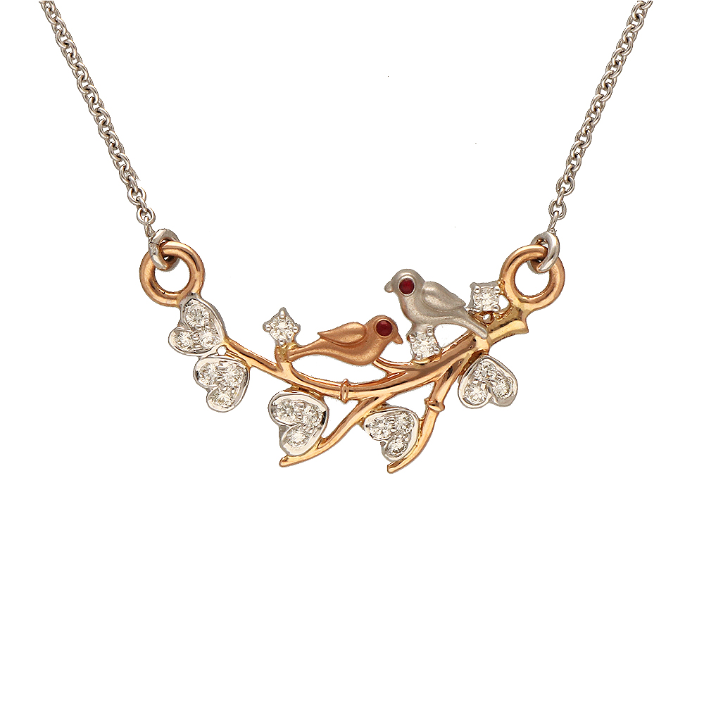 Buy 18K Diamond Double Hook Pendant 170VG3045 Online from Vaibhav Jewellers