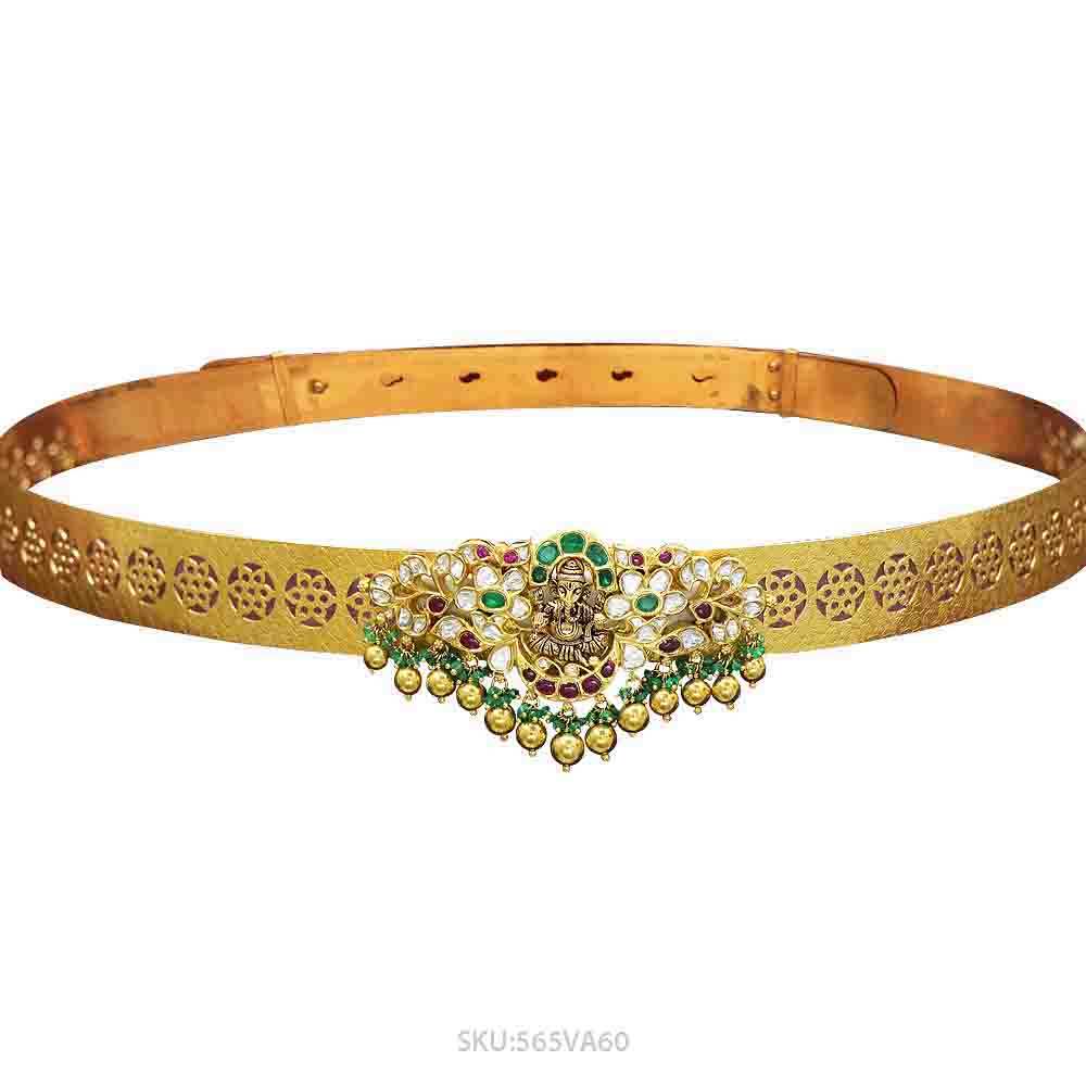 Buy 22K Temple Vaddanam 565VA50 Online from Vaibhav Jewellers
