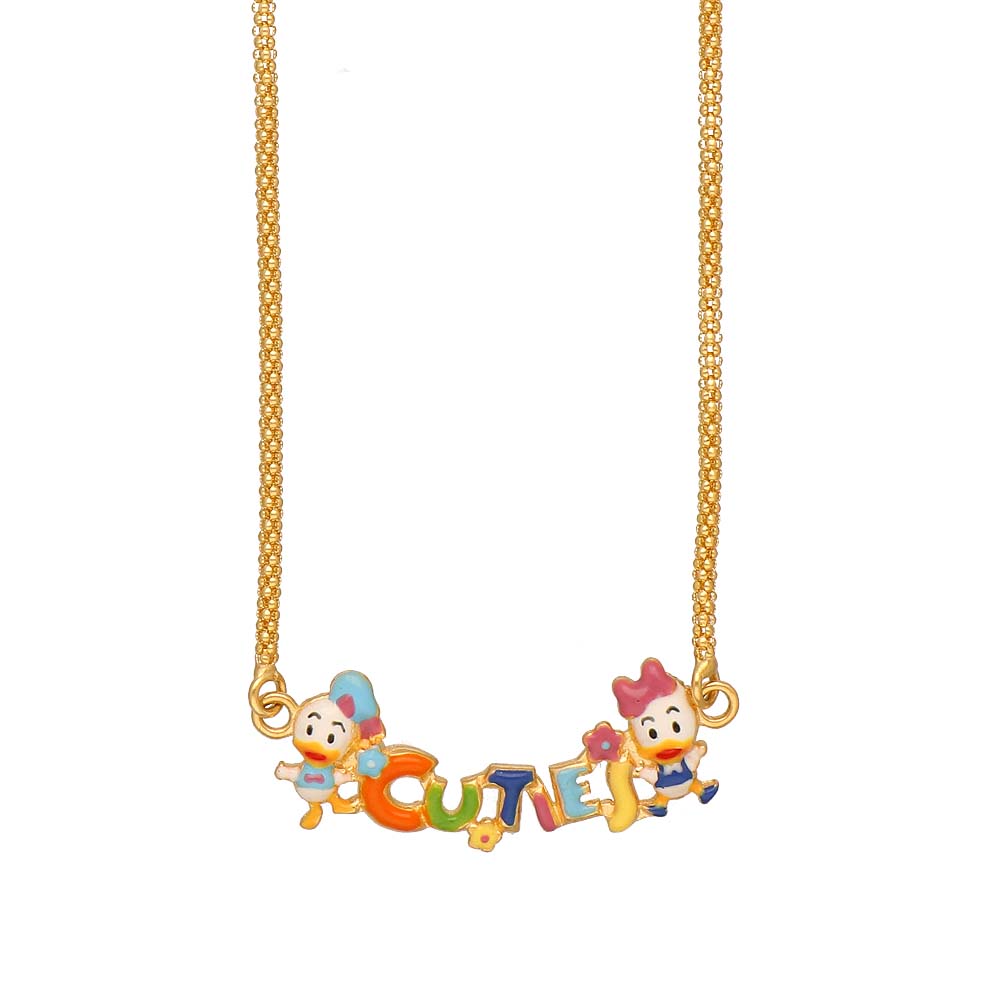 Kids Block Name Necklace with Figaro Chain – Ari&Lia